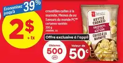 Maxi croustilles cuites à la marmite, Pleines de ou Saveurs du monde PC offer