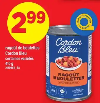 Maxi RAGOÛT DE BOULETTES CORDON BLEU offer