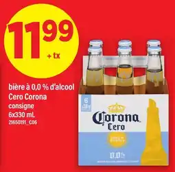 Maxi BIÈRE À 0,0 % D'ALCOOL CERO CORONA offer