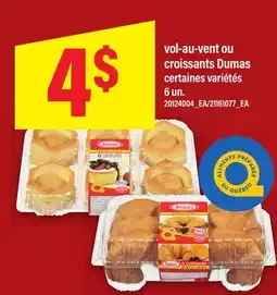 Maxi VOL-AU-VENT OU CROISSANTS DUMAS, 6 UN offer