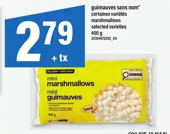 Maxi GUIMAUVES SANS NOM | MARSHMALLOWS offer