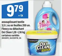 Maxi ASSOUPLISSANT TEXTILE 3,5 L OU EN FEUILLES 200 UN. FLEECY OU DÉTACHANT OXI CLEAN offer