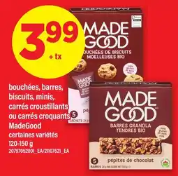 Maxi BOUCHÉES, BARRES, BISCUITS, MINIS, CARRÉS CROUSTILLANTS OU CARRÉS CROQUANTS MADEGOOD offer