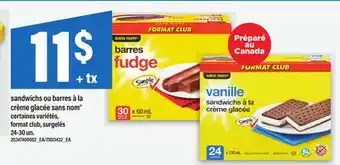 Maxi SANDWICHS OU BARRES À LA CRÈME GLACÉE SANS NOM , 24-30 UN offer