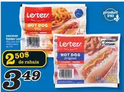 Marché Richelieu SAUCISSES FUMÉES LESTERS | LESTERS WIENERS offer