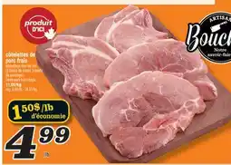 Marché Richelieu Côtelettes de porc frais | Fresh pork loin chops offer