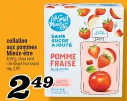 Marché Richelieu COLLATION AUX POMMES MIEUX‑ÊTRE | LIFE SMART FRUIT SNACK offer