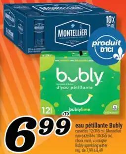 Marché Richelieu EAU PÉTILLANTE BUBLY | BUBLY SPARKLING WATER offer