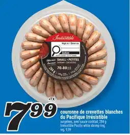 Marché Richelieu COURONNE DE CREVETTES BLANCHES DU PACIFIQUE IRRÉSISTIBLE | IRRÉSISTIBLE PACIFIC WHITE SHRIMP RING offer