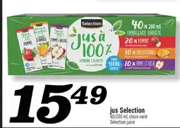 Marché Richelieu JUS SELECTION | SELECTION JUICE offer