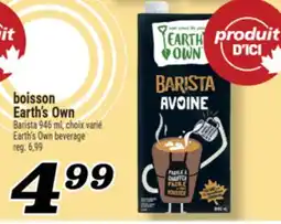 Marché Richelieu BOISSON EARTH'S OWN | EARTH'S OWN BEVERAGE offer