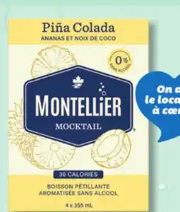 IGA MONTELLIER MOCKTAIL ALCOHOL-FREE FLAVOURED SPARKLING DRINK offer