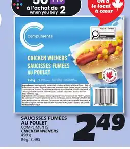 IGA COMPLIMENTS CHICKEN WIENERS offer