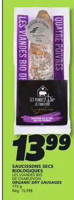 IGA LES VIANDES BIO DE CHARLEVOIX ORGANIC DRY SAUSAGES offer