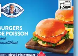 IGA HIGH LINER FROZEN BREADED FISH STICKS, BURGERS, BUTTERFLY OR POPCORN SHRIMP offer