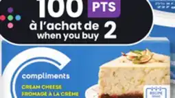 IGA COMPLIMENTS CREAM CHEESE offer