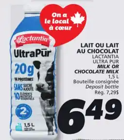 IGA LACTANTIA MILK OR CHOCOLATE MILK offer