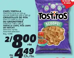 IGA TOSTITOS TORTILLA CHIPS, PITA CHIPS OR SNACKS offer