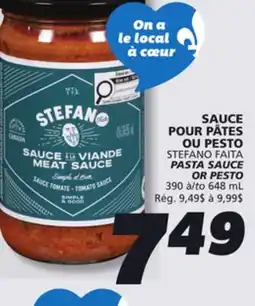 IGA STEFANO FAITA PASTA SAUCE OR PESTO offer