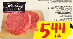 IGA STERLING SILVER MEDIUM GROUND BEEF SHOULDER PATTIES offer