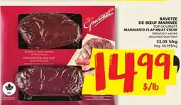 IGA TOP GOURMET MARINATED FLAP MEAT STEAK offer