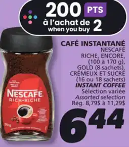 IGA NESCAFÉ RICHE INSTANT COFFEE offer