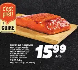 IGA C'EST PRÊT! À CUIRE FRESH MARINATED SALMON FILLETS offer