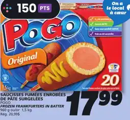 IGA POGO FROZEN FRANKFURTERS IN BATTER offer
