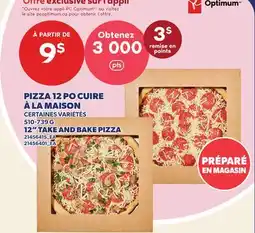 Provigo PIZZA 12 PO CUIRE À LA MAISON, 510-739 G | 12 TAKE AND BAKE PIZZA offer