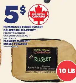 Provigo POMMES DE TERRE RUSSET DÉLICES DU MARCHÉ, SAC DE 10 LB | FARMER'S MARKET RUSSET POTATOES offer