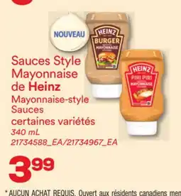 Provigo SAUCES STYLE MAYONNAISE DE HEINZ offer