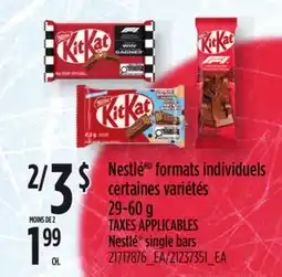 Provigo NestléMD formats individuels, 29-60 g/ Nestlé single bars offer