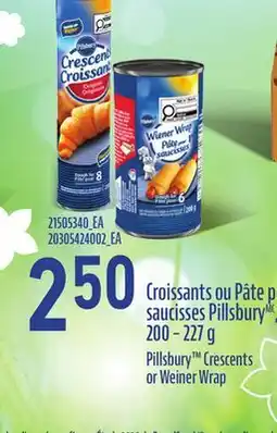 Provigo CROISSANTS OU PÂTE POUR SAUCISSES PILLSBURY 200 – 227 G/ PILLSBURY CRESCENTS OR WEINER WRAP offer
