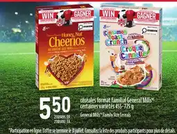 Provigo CÉRÉALES FORMAT FAMILIAL GENERAL MILLS, 455- 725 G | GENERAL MILLS FAMILY SIZE CEREALS offer