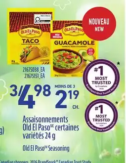 Provigo ASSAISONNEMENTS OLD EL PASO | OLD EL PASO SEASONING offer