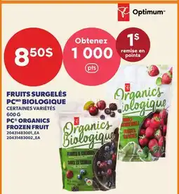 Provigo FRUITS SURGELÉS PC BIOLOGIQUE, 600 G | PC ORGANICS FROZEN FRUIT offer