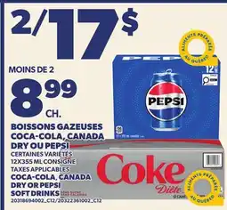 Provigo BOISSONS GAZEUSES COCA-COLA, CANADA DRY OU PEPSI | COCA-COLA, CANADA DRY OR PEPSI SOFT DRINKS offer