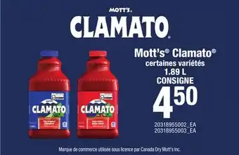 Provigo MOTT'S CLAMATO offer