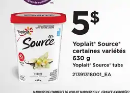 Provigo YOPLAIT SOURCE | YOPLAIT SOURCE TUBS offer