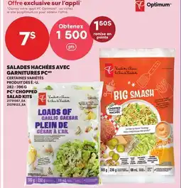 Provigo SALADES HACHÉES AVEC GARNITURES PC, 282 - 396 G | PC CHOPPED SALAD KITS offer