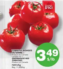 Marches Tradition GREENHOUSE RED TOMATOES offer