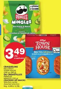 Marches Tradition KELLOGG'S TOWN HOUSE (240 or 260 g), PRINGLES MINGLES (155 g) CRACKERS OR SNACKS offer