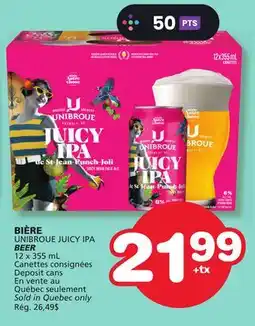 Marches Tradition UNIBROUE JUICY IPA BEER offer