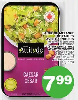 Marches Tradition ATTITUDE LETTUCE OR LETTUCE MIX WITH TOPPINGS offer