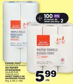 Marches Tradition VALEUR PLUS PAPER TOWELS OR BATHROOM TISSUE offer