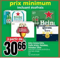 Super C bière Corona Extra, Stella Artois, Heineken, Heineken Silver offer