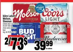 Super C BIÈRE LABATT, MOLSON, SLEEMAN offer