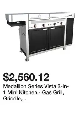 Wayfair Medallion Series Vista 3-in-1 Mini Kitchen - Gas Grill, Griddle, and Pizza Oven offer
