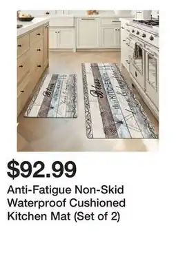 Wayfair Anti-Fatigue Non-Skid Waterproof Cushioned Kitchen Mat (Set of 2) offer