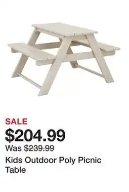 Wayfair Kids Outdoor Poly Picnic Table offer